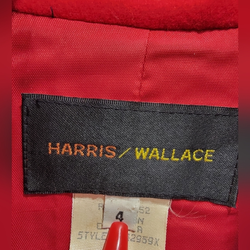 Harris/Wallace Red Wool Blazer Size 4 Great Condition - Picture 9 of 9